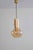 Leclaire & schäfer pendant lamp simple space age design from the 1970s amber-colored bubble glass with an internal brass...