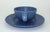 Mid-Century Modern Emilia Castillo Ceramic Pottery Celestial Cup & Saucer With Silver Overlay For Sale - Image 3 of 12