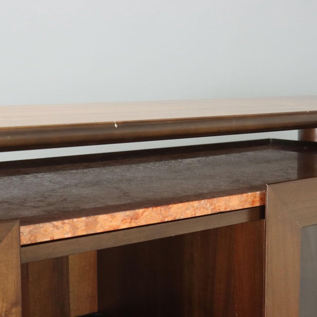 Vintage Sideboard in Wood and Marble, 1980s For Sale - Image 6 of 12