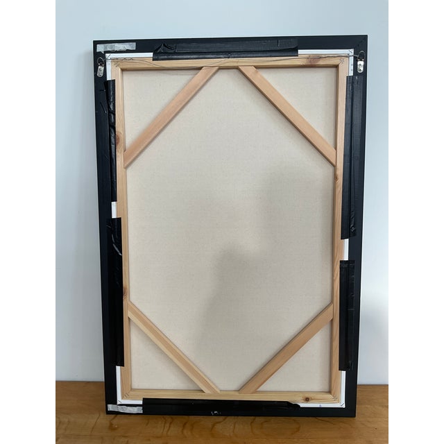 Early 21st Century White Flowers in Black Vase Original Painting For Sale - Image 5 of 5