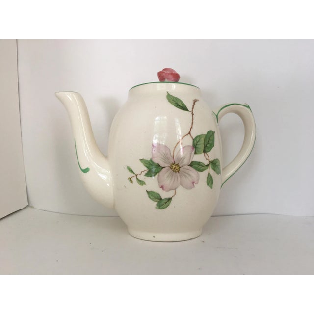 1940s 1940s Vintage English Ambassador Ware Ceramic Dogwood Tea Set of 3 For Sale - Image 5 of 9