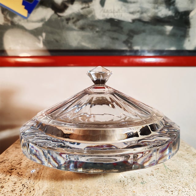 Candy Holder in Heavy Crystal by Antonio Imperatore, Italy, 1970s For Sale - Image 8 of 8