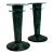 Mid Century Modern Atomic Marble and Lucite Candlesticks, a Pair For Sale