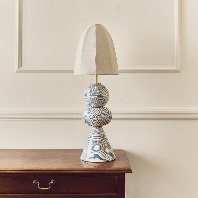 Not Yet Made - Made To Order Ceramic Swan Blue and White Table Lamp by Henry Holland Studio For Sale - Image 5 of 5