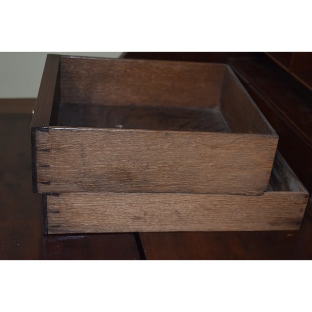 Brown Antique Chippendale Type Mahogany Secretary Desk, 18th Century For Sale - Image 8 of 16