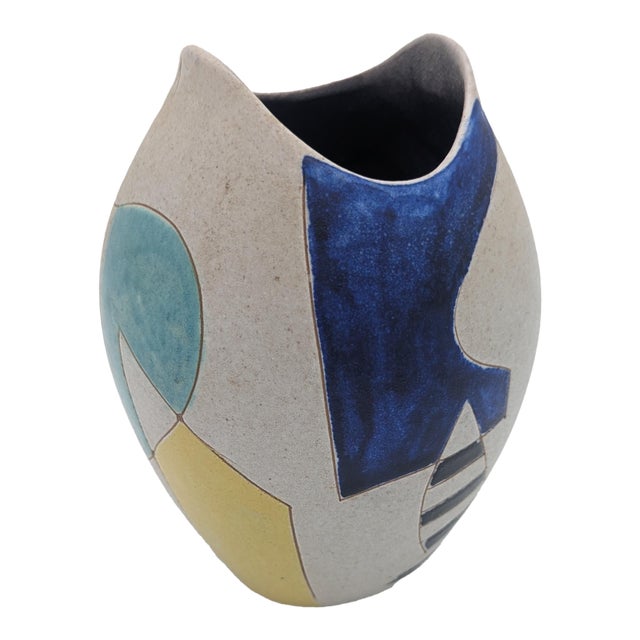 1960s Geometric Ruscha Marocco Vase For Sale