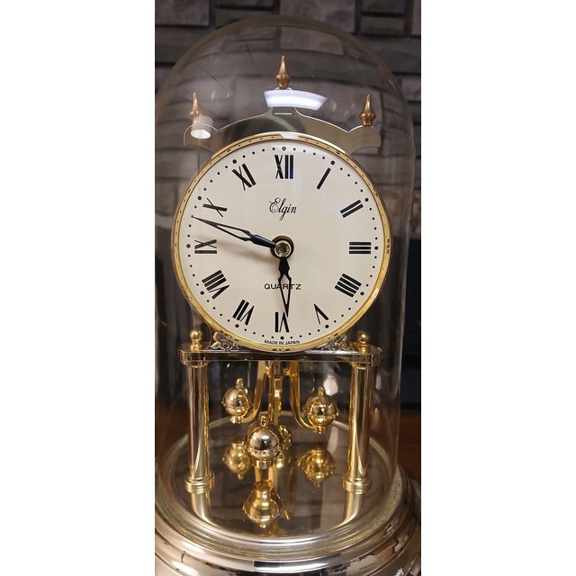 オルゴール　EDISON ヴィンテージ Vintage Elgin Anniversary Dome Clock – Rotating Pendulum