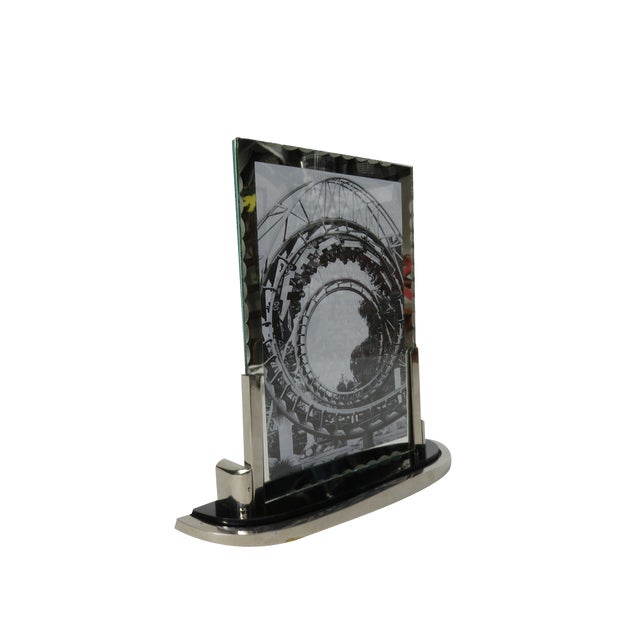 Art Deco Chrome-Plated Bakelite Photo Frame, 1920s For Sale