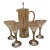 1980s Arte Italica Pewter and Crystal Martini Set- 6 Pieces For Sale