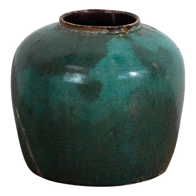 Antique Chinese Green Vase For Sale