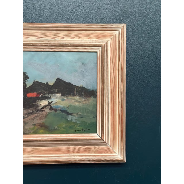 Mid 20th Century Arne Aspelin, Coastal Landscape with Cottage, 1960s, Oil on Panel, Framed For Sale - Image 5 of 14