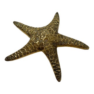 Vintage Brass Starfish Paper Weight For Sale