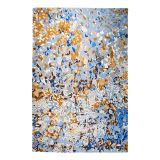 Handmade Earth Tone Wool Rug by Murano Shutters For Sale