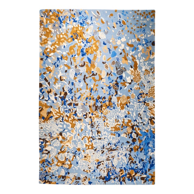 Handmade Earth Tone Wool Rug by Murano Shutters For Sale