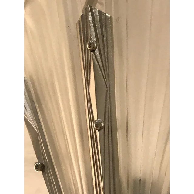 David Gueron Degue French Art Deco Round Chandelier Signed by Degue For Sale - Image 4 of 8