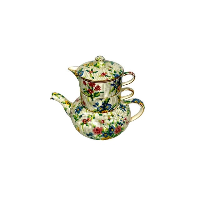 Vintage 1930s Royal Winton Grimwades Queen Anne Stacker Tea Set Made in