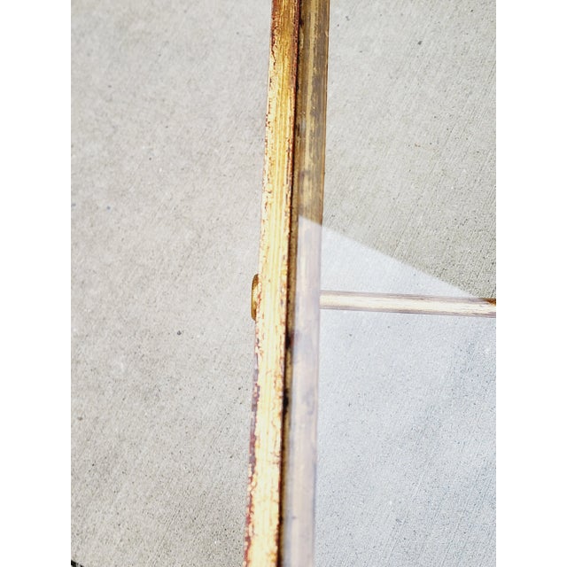 World Away Klismos Metal Gold Leaf Coffee Table For Sale - Image 9 of 10
