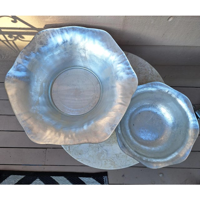 Silver Vintage Nordstrom Turkish Silver Leaf Style Decorative Bowl - Medium Scale For Sale - Image 8 of 12