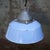 Vintage Industrial Blue Enamel and Cast Iron Pendant Lamp For Sale - Image 4 of 5
