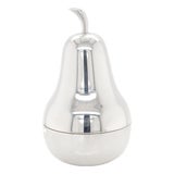 Vintage Tiffany & Co. Sterling Silver Figural Pear Box With a Gilt Interior For Sale