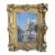 Federico Del Campo Ornate Gilt Frame Venice Canal Antique Oil Painting For Sale