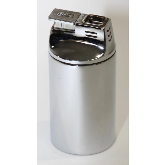 Chrome Vintage Postmodern Chrome Table Lighter Kogen Japan, 1970s For Sale - Image 8 of 13