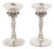 Michael Strauss Hammered Silver Candlesticks, Pair For Sale