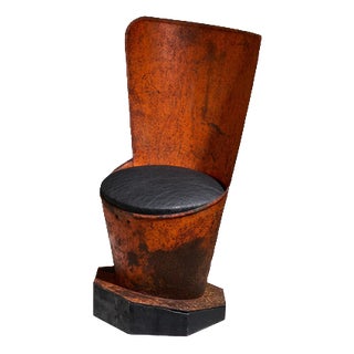 Postmodern Steel Side Chair, Italy For Sale
