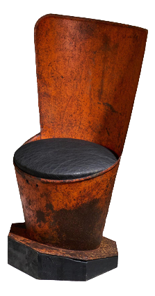 Postmodern Steel Side Chair, Italy