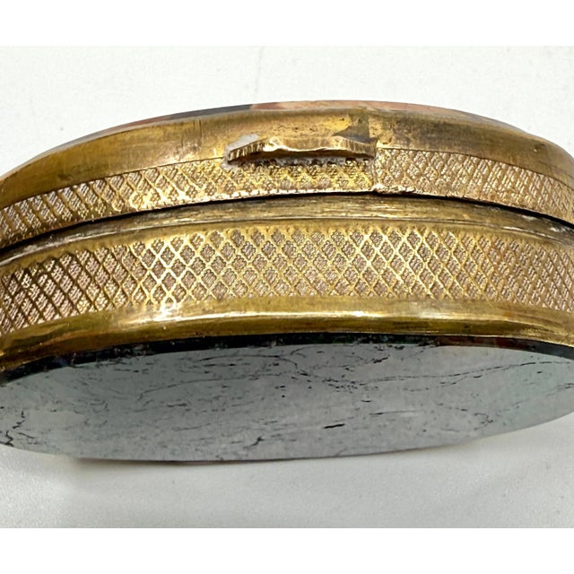 19th Century 3 Victorian Snuff Boxes Gilt Metal and Banded Agate For Sale - Image 4 of 12