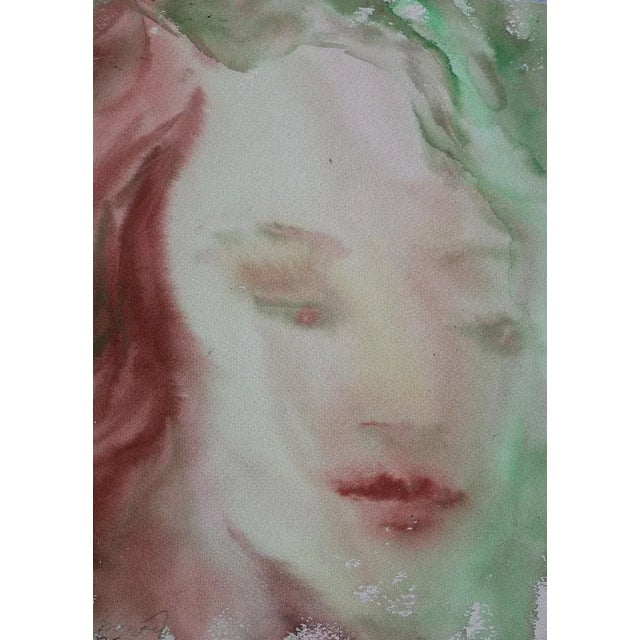 Dzidra Ezergaile, Youth, Bilateral, 1960s, Watercolor on Paper For Sale - Image 4 of 4