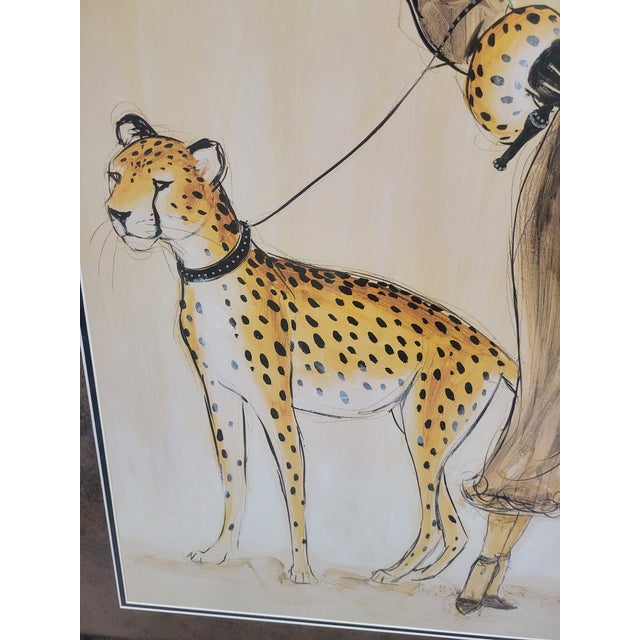 Black Framed Leopard Elegant Cosmopolitan Fashion Ladies Prints Wall Art- A Pair For Sale - Image 12 of 13