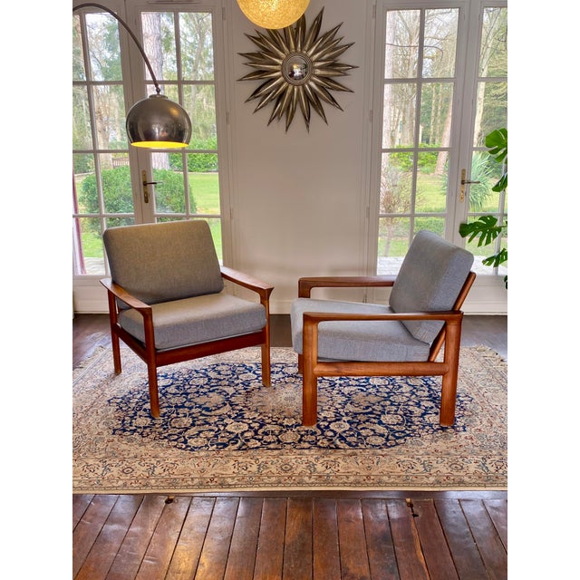 Pair of Danish Teak Armchairs – 1960s A superb Scandinavian armchair, made in Denmark in the 1960s. It embodies the...
