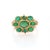Emerald and Diamond Cocktail Ring in 14k gold Size 7 (All Sizes Available) For Sale In New York - Image 6 of 9