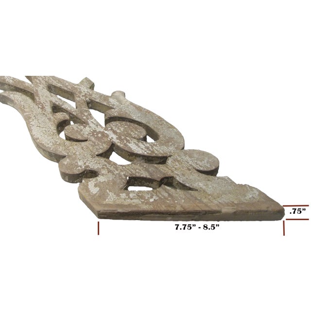 Wood French Architectural Fretwork Elements, Pair For Sale - Image 7 of 7