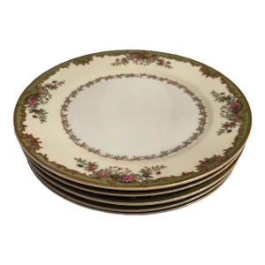 Early 20th Century Noritake Set of 5 Salad /Appetizer Plates Nordich Pattern