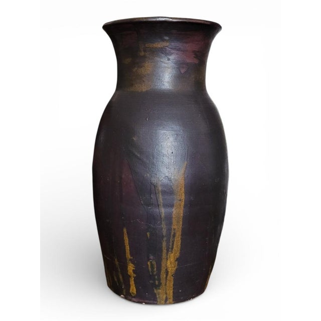 Brown Sandstone Vase by Lucien Arnaud, 1920s For Sale - Image 8 of 8