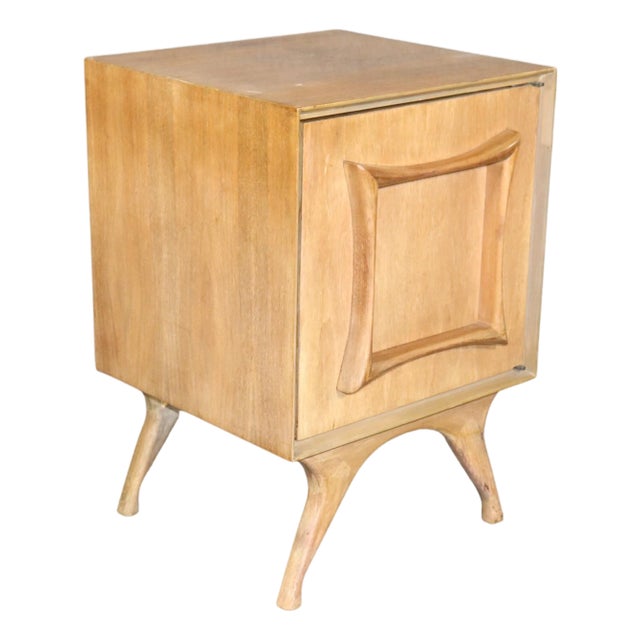 Mid 20th Century Single Mid-Century Sculptural Nightstand For Sale