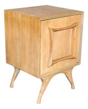 Mid 20th Century Single Mid-Century Sculptural Nightstand