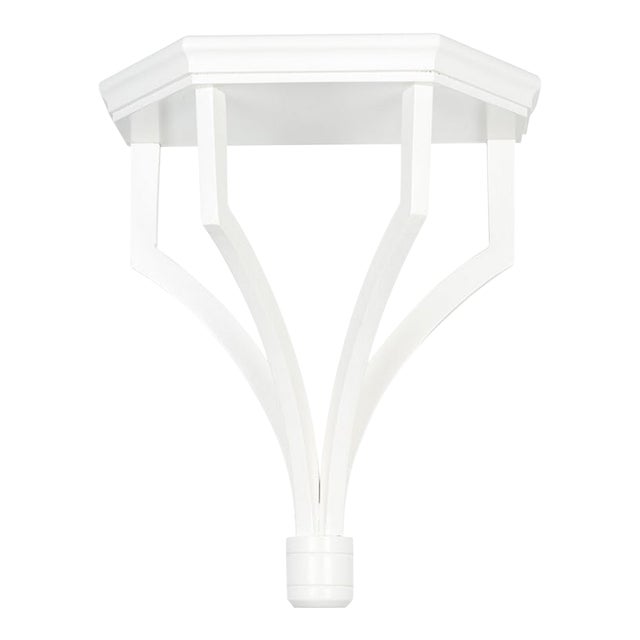 Solid Wood White Wall Bracket, Large For Sale