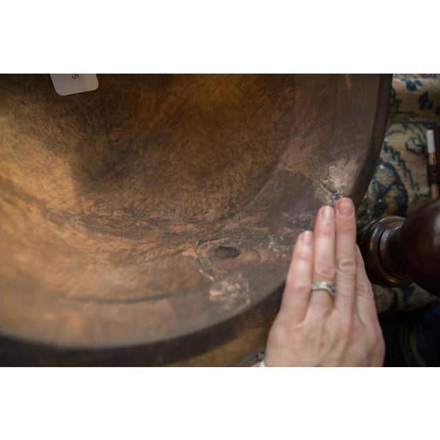 Vintage African Wooden Bowl For Sale - Image 4 of 6