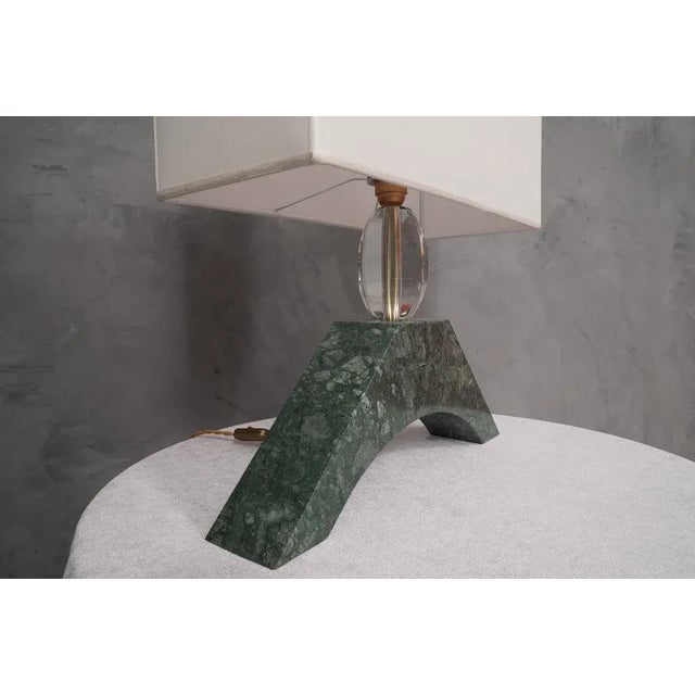 Indian Green Marble and Murano Glass Table Lamp, 2000s For Sale - Image 4 of 10
