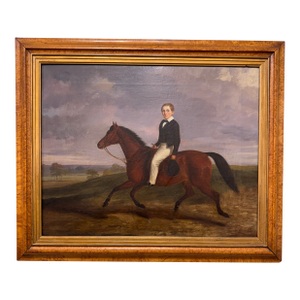19th Century Equestrian Oil on Canvas