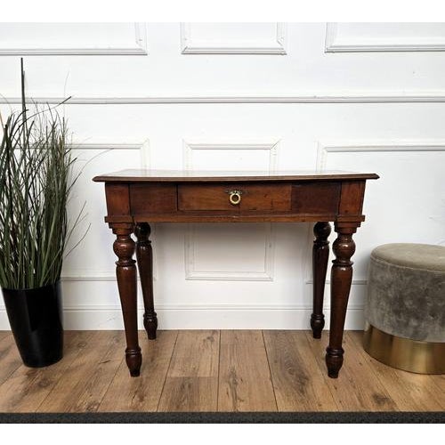 Antique Italian Walnut Console Table, 1890s For Sale - Image 6 of 9