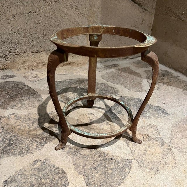 1950s Vintage Round Planter Pedestal Stand For Sale - Image 11 of 11