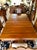 Antique Charles Eastlake Victorian 19th Century Walnut Burl Dining Table With 6 Leather Padded Chairs - Set of 7 For Sale - Image 9 of 12