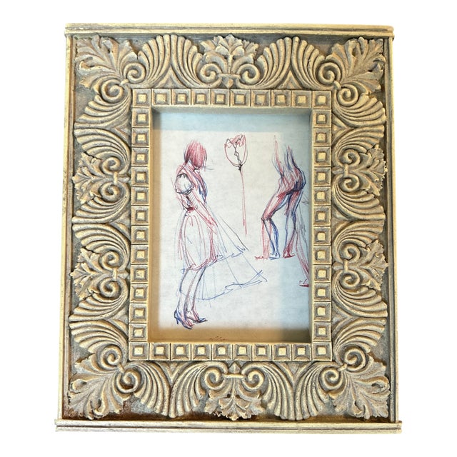 1970’s Original Abstract Figures Pen and Ink Drawing For Sale