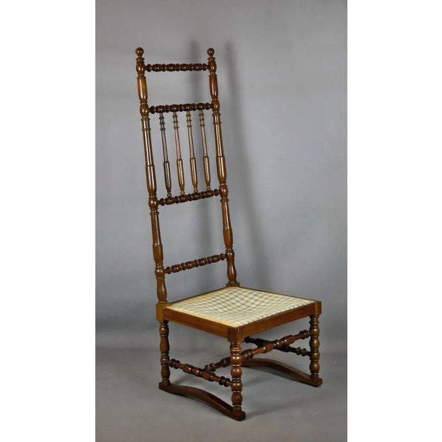 Antique French Walnut Bobbin-Turned Nursing Chair or Side Chair For Sale - Image 12 of 12