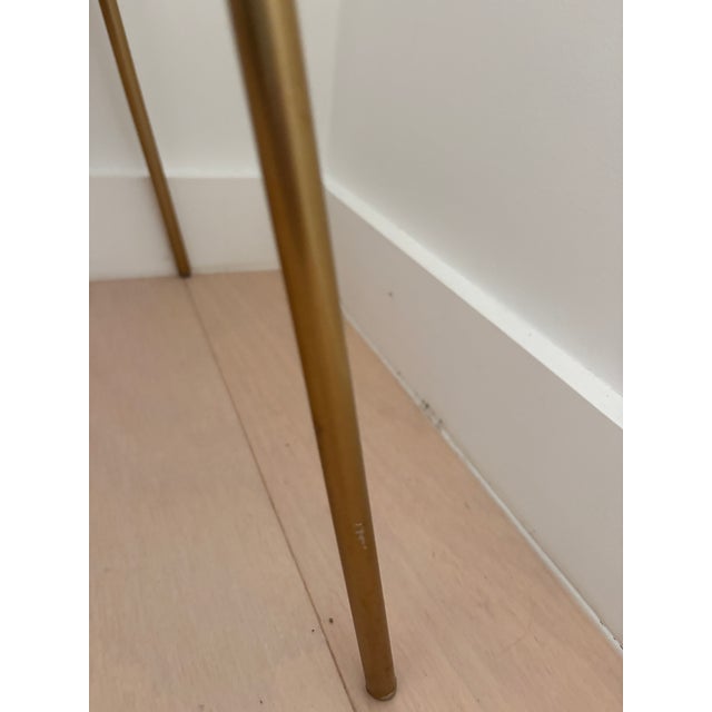 West Elm West Elm Curved Terrace Nightstand / Side Table in Gold - Good Condition For Sale - Image 4 of 5