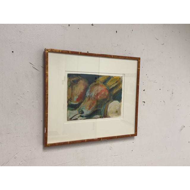 Late 20th Century Vintage Fruit Still Life Oil Painting, Signed For Sale - Image 5 of 12
